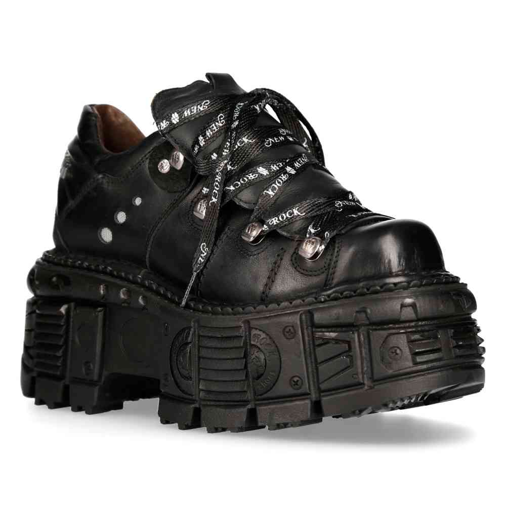 New Rock - M-TANK120NSHLACE-S1 Bottes de plate-forme - Noir